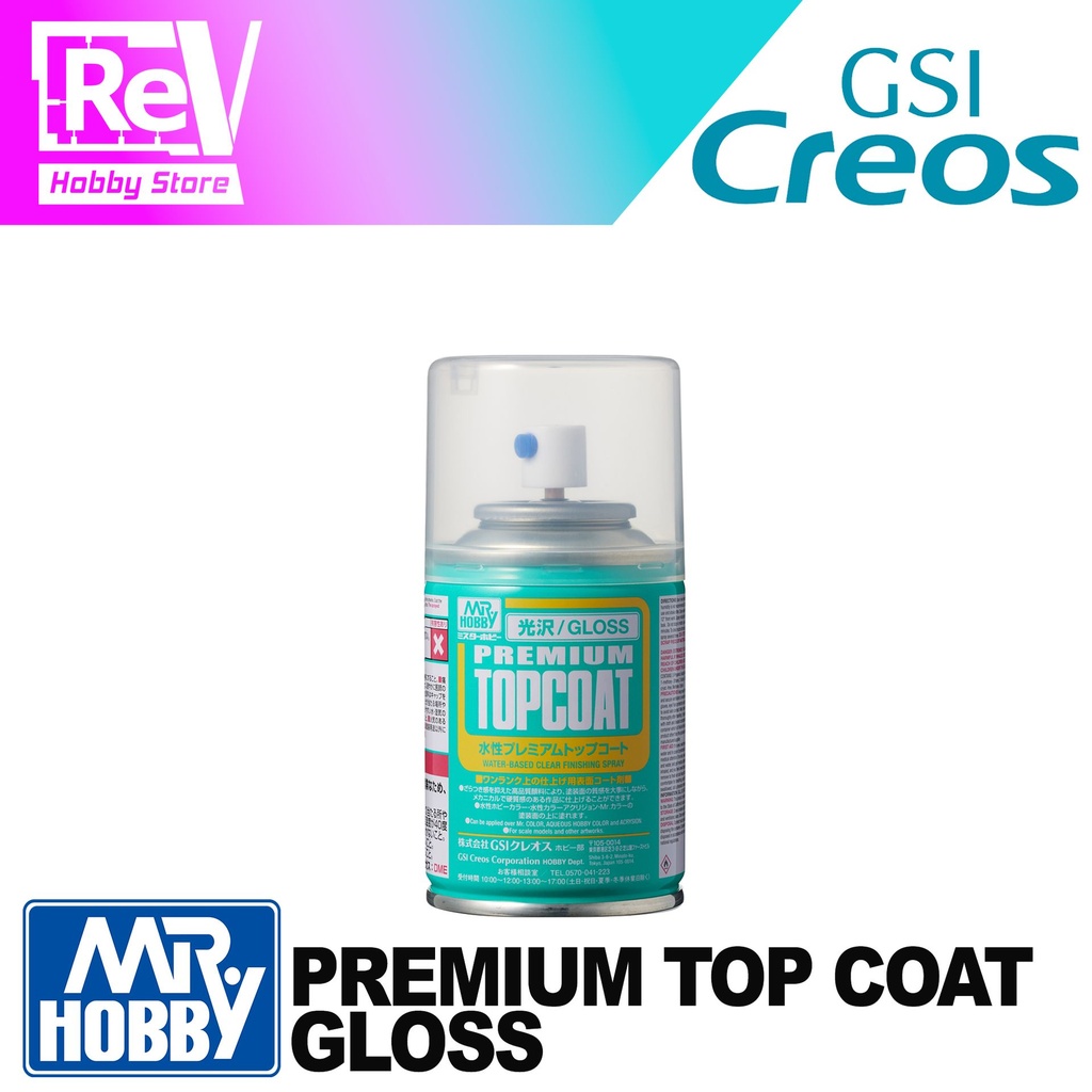 MR HOBBY PREMIUM TOP COAT GLOSS SPRAY CAN B601