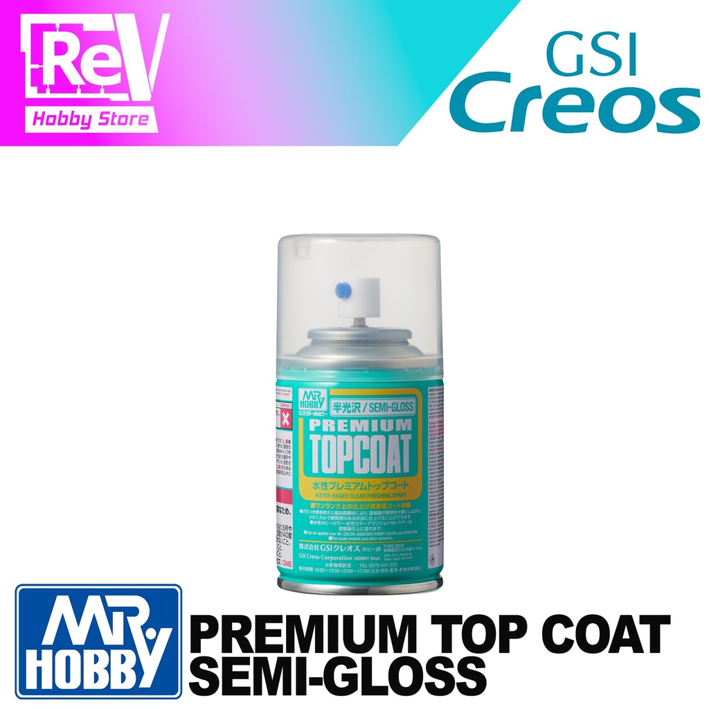 MR HOBBY PREMIUM TOP COAT SEMI GLOSS SPRAY CAN B602