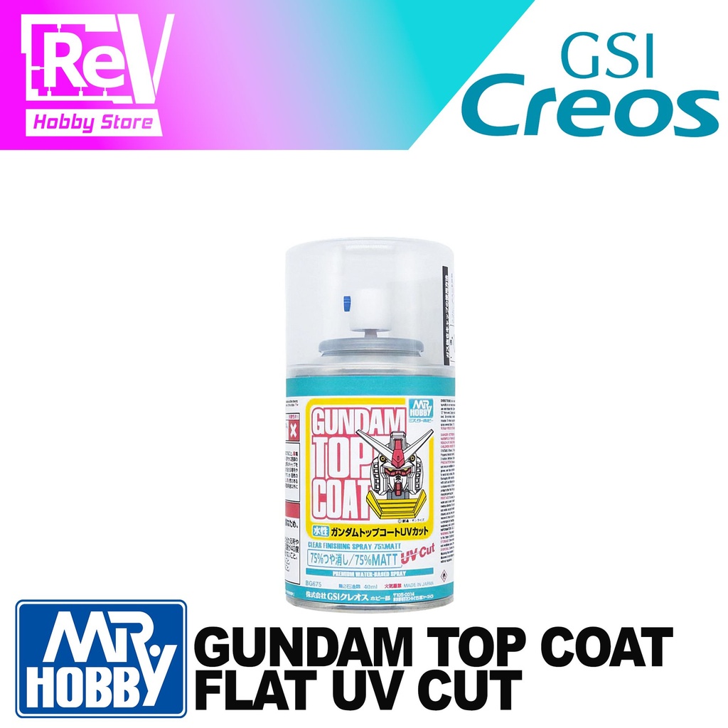 MR HOBBY TOP COAT UV CUT 75% MATT SPRAY CAN BG675