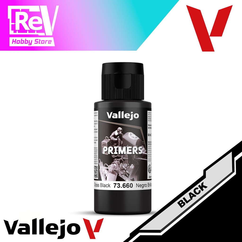 VALLEJO PRIMER BLACK GLOSS 60ML 73.660