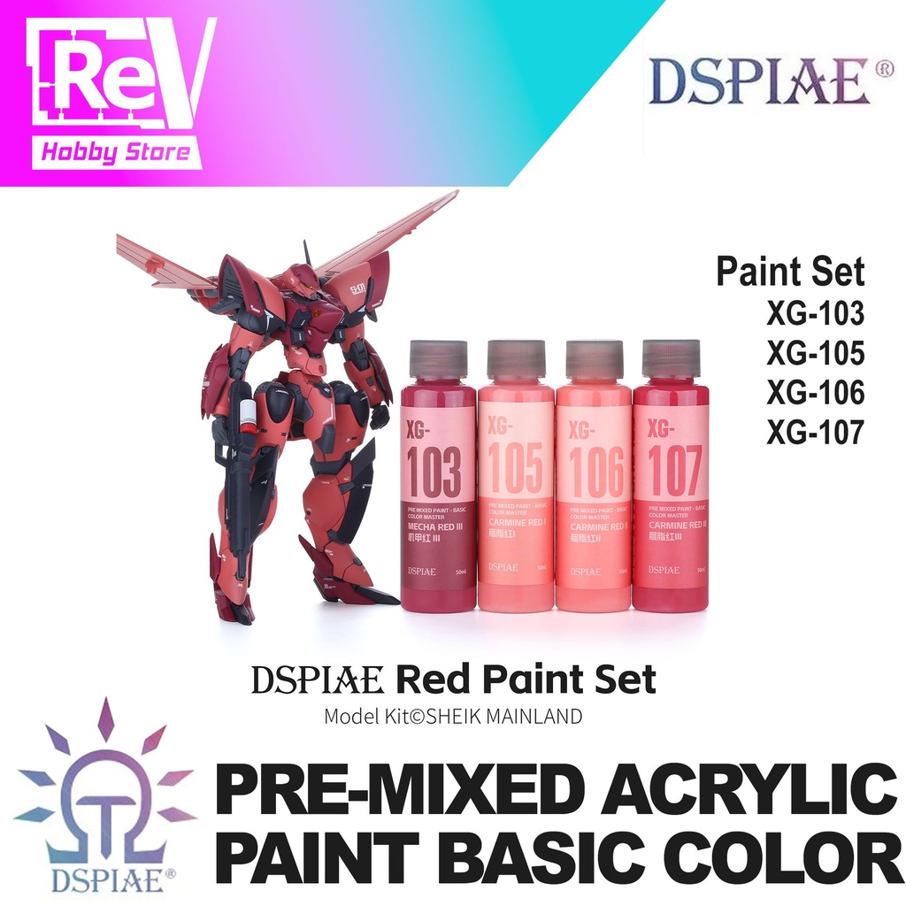 DSPIAE ACRYLIC PAINT XG001 - XG204  PRE THINNED WATER BASED  50ML