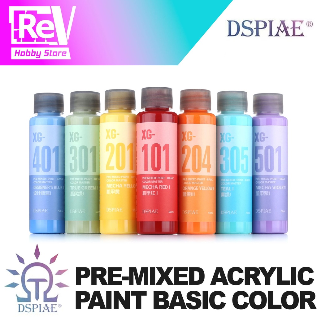 DSPIAE ACRYLIC PAINT XG301 - XG503 PRE THINNED WATER BASED  50ML