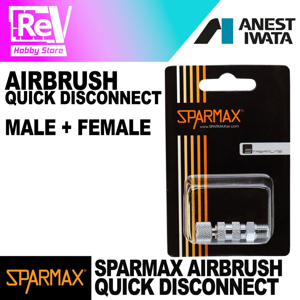 QUICK DISCONNECT AIRBRUSH  SPARMAX MALE + FEMALE 1/8